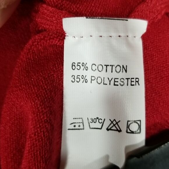 Lemon Curve Sweater Women's 2XL Long Sleeve Beaded Design Red Cotton Blend - Picture 6 of 11